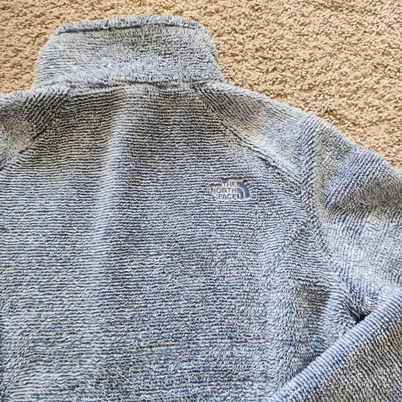 THE NORTH FACE Women’s Deep Pile Fleece Jacket Large Heather Blue Full Zip - Picture 11 of 14